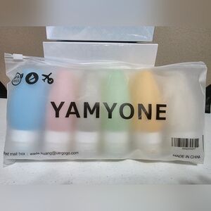 Travel Silicone Bottles Set - Pastel Blue, Pink, Green, Yellow, White